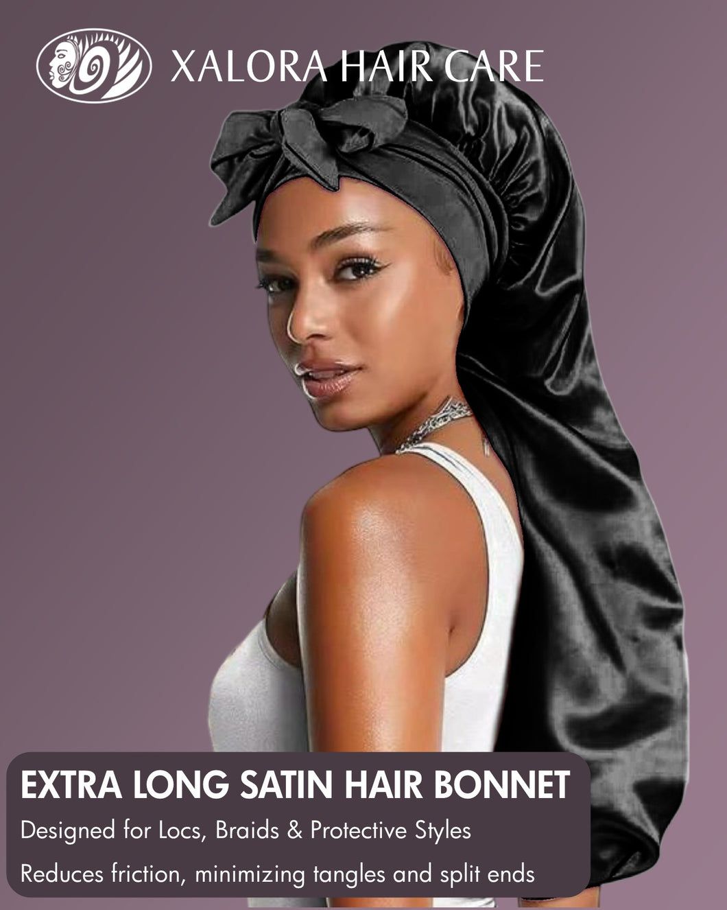 Xalora Extra lange Satinhaube