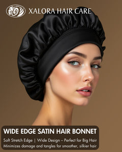 Xalora Satinhaube mit breitem Rand